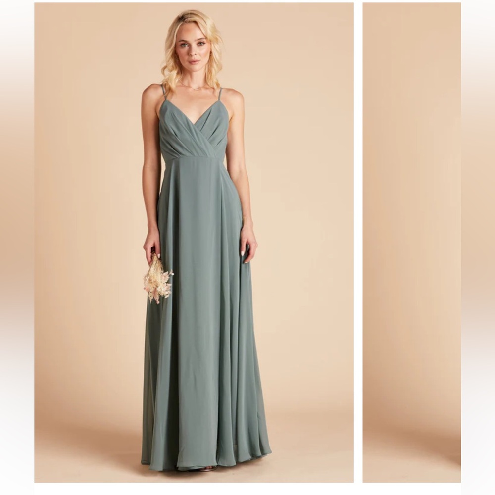 Birdy grey sea glass bridesmaid dress